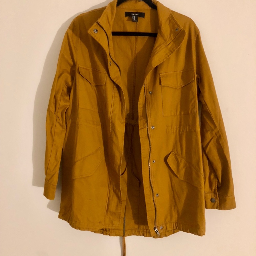 Forever 21 Women’s Medium Yellow Utility Jacket